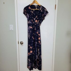 🇨🇦 Navy Floral Maxi Wrap Dress 🇨🇦 Canadian Brand